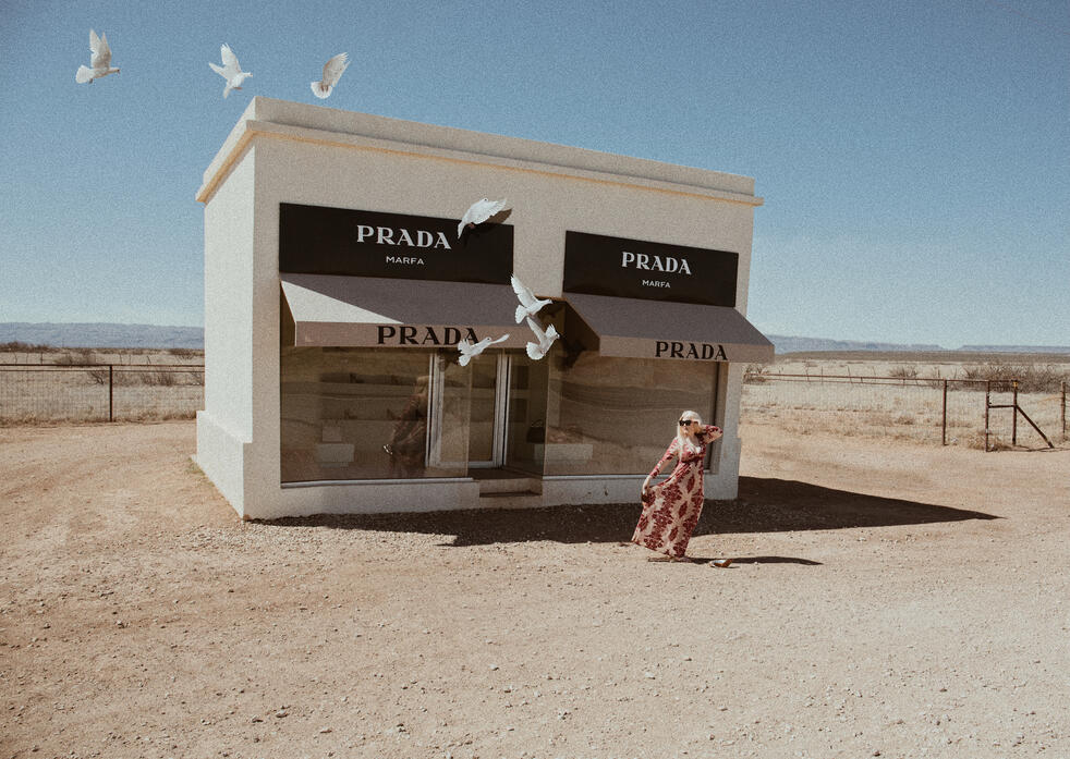 PRADA MARFA - For Love and Lemons dress - photography, model, editing